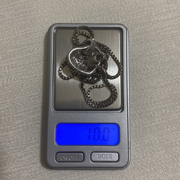 925 Sterling Silver Necklace w Heart Shape CZ Pendant - Picture 8 of 8